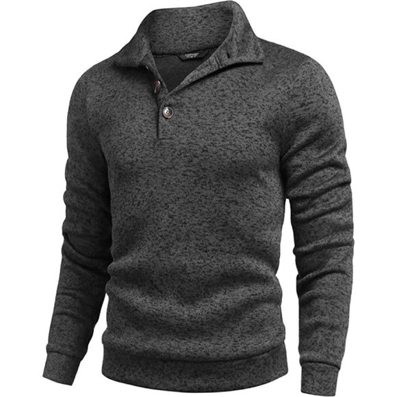 Mens New Shawl Collar Long Sleeve Sweater Multiple Sizes - Picture 1 of 2